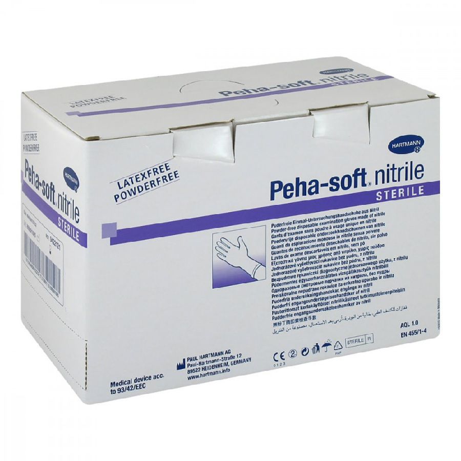 PEHA-SOFT nitrile Unt.Handsch.steril puderfrei S